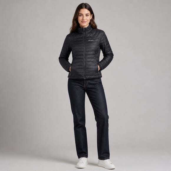 Eddie Bauer Jackets & Blazers - Eddie Bauer First Ascent Pertex Quantum Eco Puffer Jacket Black Quilted Outdoor